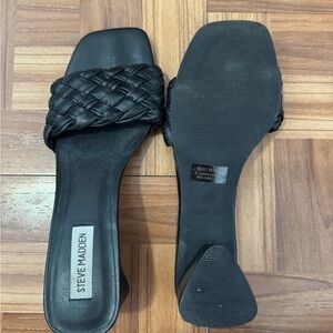 Steve Madden Black Braided Sandals